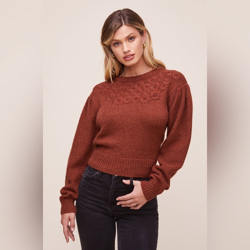 Astr the Label Samantha sweater in Dark Nutmeg